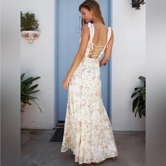 V. Chapman Eden Dress Carmel Valley Rose Floral Maxi Gown Size 18 NWT - Picture 3 of 9